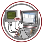 Symbol für Retrofitting und Modernisierung veralteter CNC-Steuerungen auf Industrie 4.0 Standard.